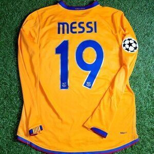 Messi Barcelona 2007 2008 Third Long Sleeve Soccer Jersey M SKU# 244795-818